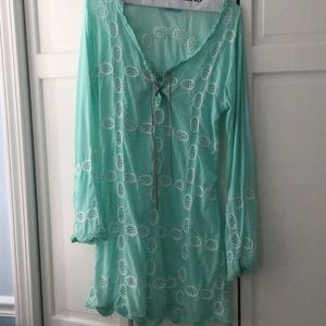 Letarte Teal Doily Dress